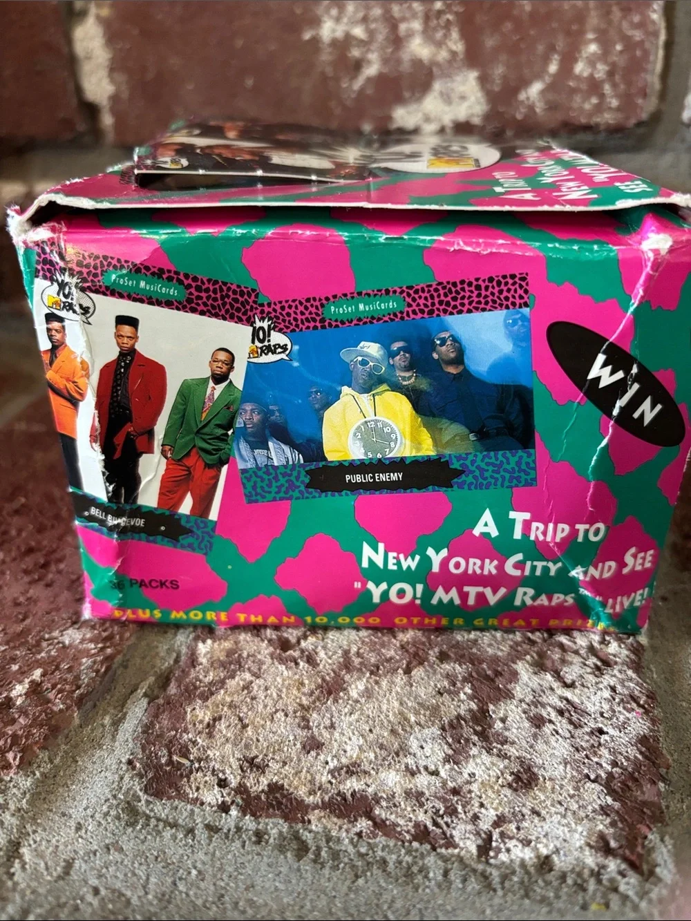 1991 MTV Yo! MTV Raps Trading Card Opened Box - 35 Unopened Packs - 350 Cards